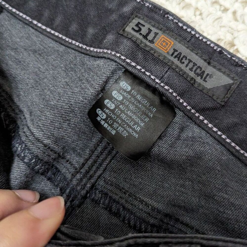 5.11 Tactical Women's Size 10R Straight Leg Charcoal Wash Jeans - Picture 3 of 4